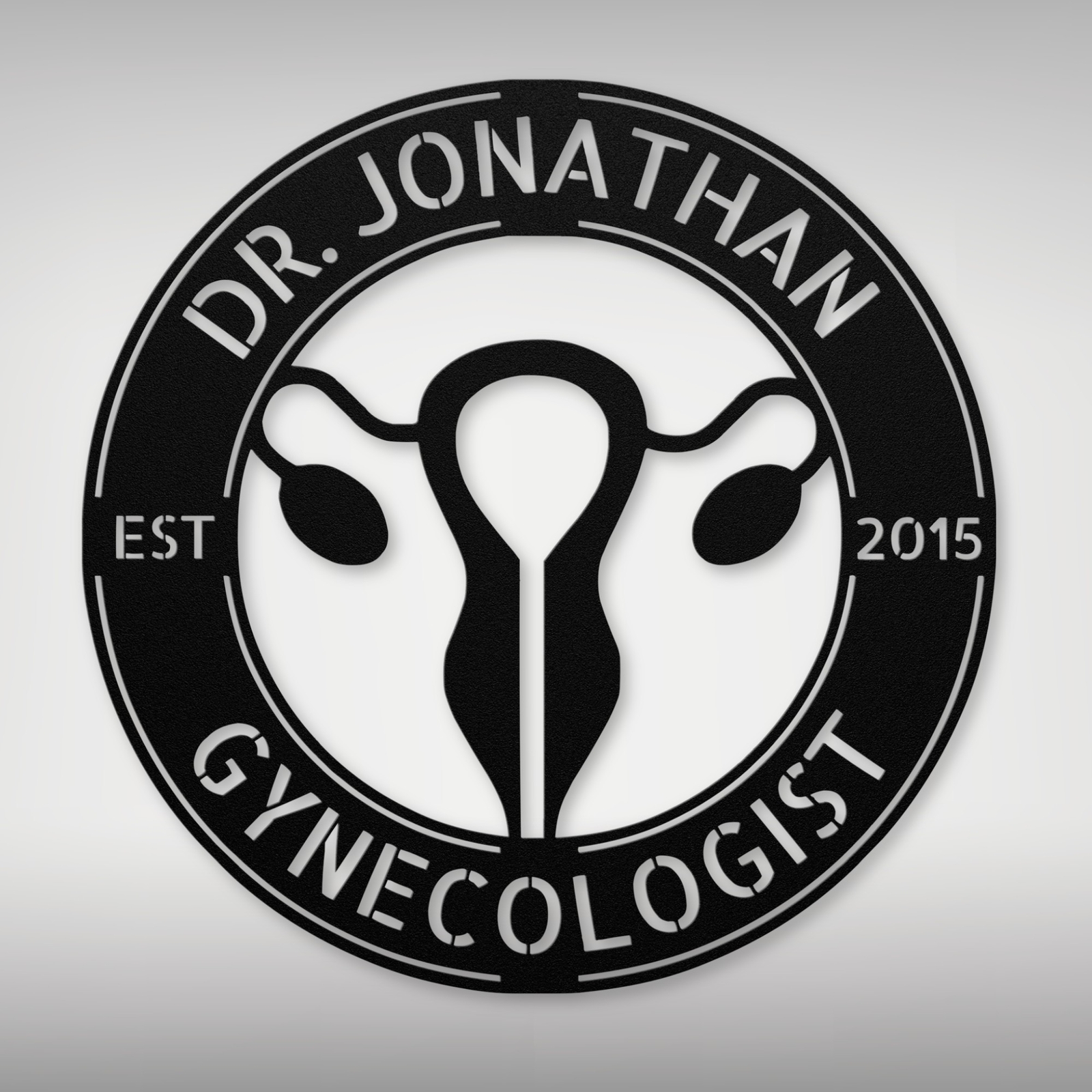 Custom Metal Gynecologist Logo Metal Art Sign Personalized Gynecology Wall Signs