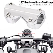 Chrome 1-1/4" Handlebar Riser Top Clamp Fit For Harley ELectra Street Road Glide