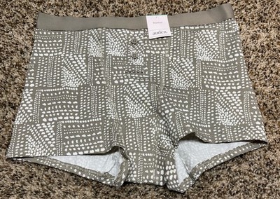 Auden Gray Cotton Blend Boyshort. Size: Small.