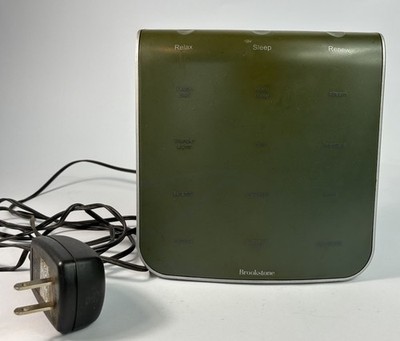 Brookstone White Noise Sound Therapy Machine Relax Sleep Renew. Tested 12 sounds