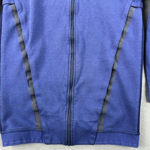 Nike Jacket Womens XS Tech Fleece Mesh Cocoon Full Zip Hoodie Navy Blue - Picture 2 of 9