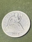 1858  Seated Liberty Half Dollar Silver Coin Circulated Nice Detail Old Us Type