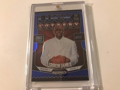 2024-25 Prizm Black Luck of the Lottery LeBron James Blue Prizm /199 Cavs #7 