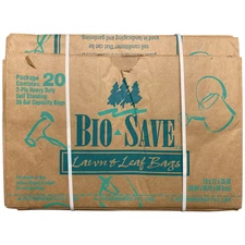 Member's Mark Heavy Duty 2-Ply Self Standing Paper Lawn & Leaf Bags, 30Gal, 20ct