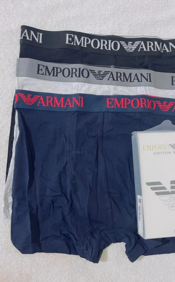 Pack de 3 ropa interior boxer Emporio Armani para hombre algodón elástico M,L @ OFERTA Foto 2 de 4