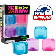 Needoh Nice Ice Baby 4 Pack Mini Cubes Squishy Stress Relief Fidget Toy Kids