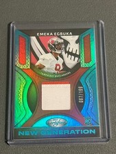 2025 Panini Certified - New Generation Jerseys Mirror Emeka Egbuka #NGJ-EEA Teal