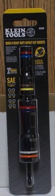 Klein Tools 652QS SAE Quad 8 Heavy Duty Impact Flip Socket Set