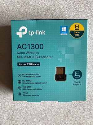 TP-Link Nano USB WiFi Adapter for PC Archer T3U Nano, AC1300 2.4G/5G Dual