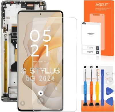 Easy Install LCD Touch Screen Digitizer Assembly with Frame for Moto G Stylus 5G