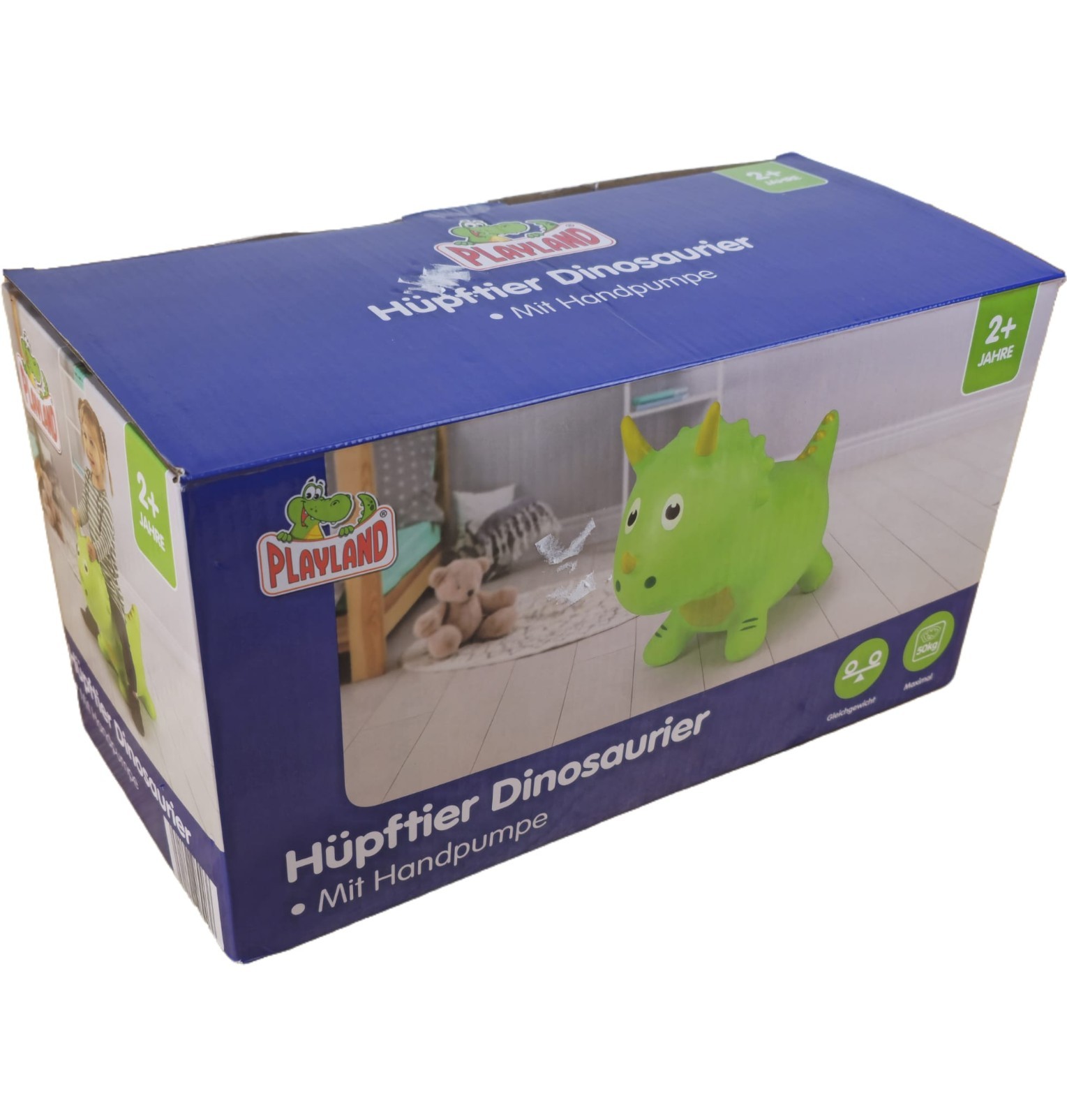 PLAYLAND Hüpftier EINHORN/DINO mit Pumpe – Hüpfspaß für Kinder – NEU