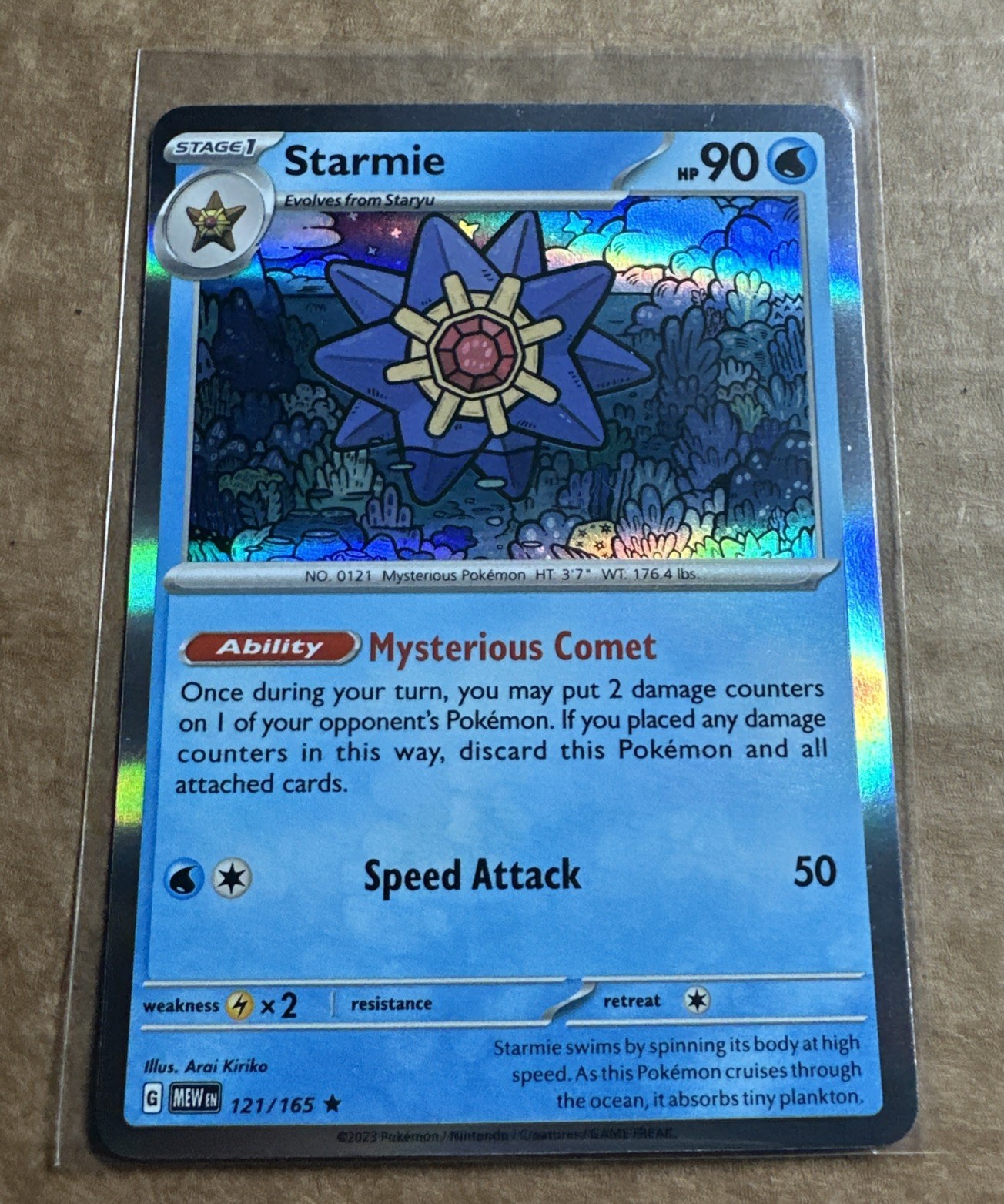 Starmie 121/165 Scarlet & Violet 151 Pokemon TCG Card NM