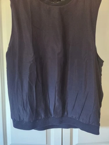 Sun Ice Vintage Navy Blue Sleeveless Pullover Vest L Made in Korea  image 6