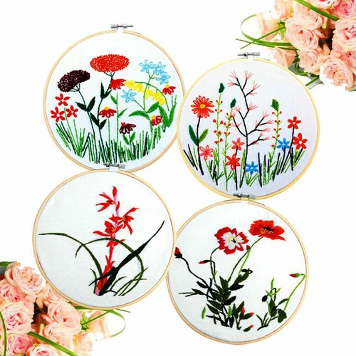 Embroidery Hoops Set of 6 Wooden Circles for Stitching Projects 4 10 Inch - Picture 6 of 13