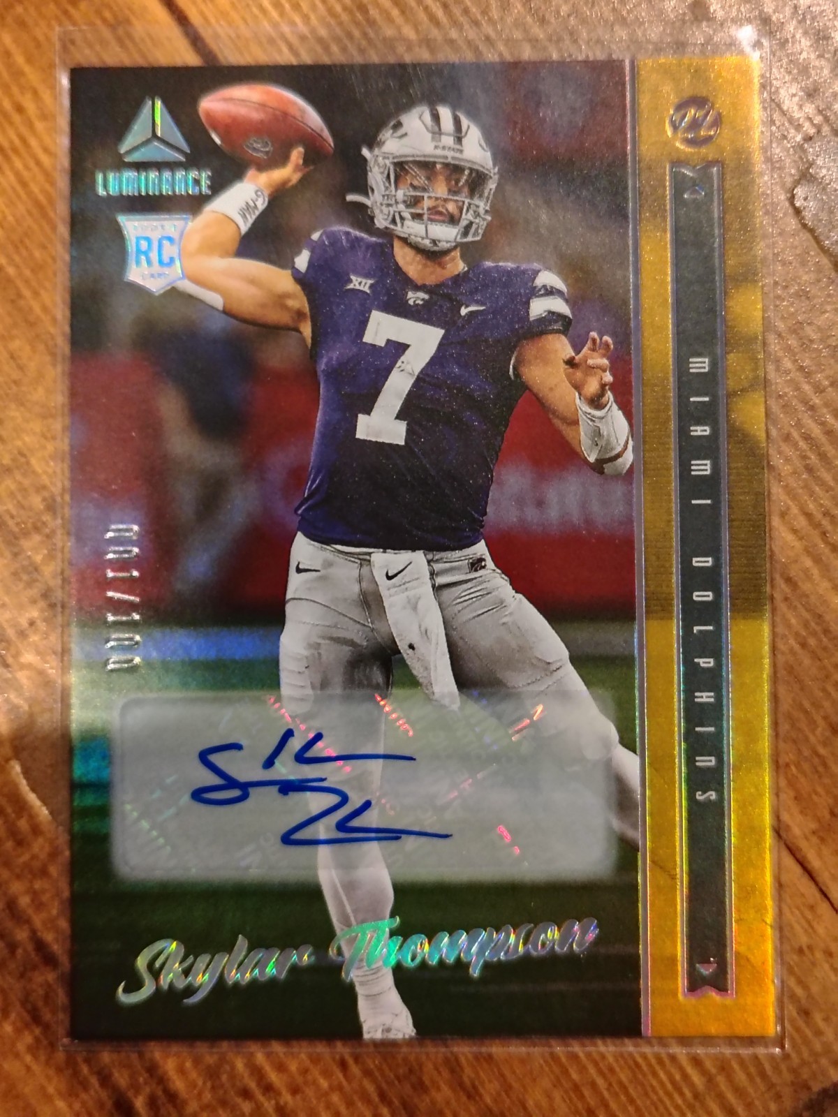 Skylar Thompson Panini Luminance #105 Gold