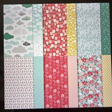 Stampin Up SUNNY DAYS 12" X 12" Designer Paper Retired 12 Sheet Pack