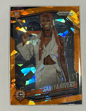 Panini 2025 Prizm WNBA Saniya Rivers RC Connecticut Sun Orange Ice RC #150