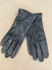 Size 9 British Military Officers Black Thin Leather Parade Gloves