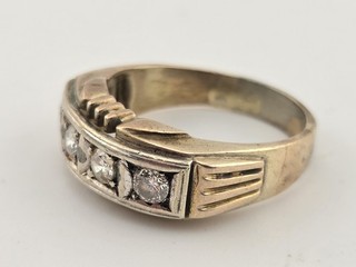 Solid 10k Gold & Diamond Ring 6.10g Scrap Or Not