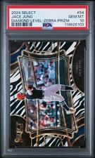 2024 PANINI SELECT DIAMOND LEVEL #54 JACE JUNG ZEBRA PRIZM PSA 10 GEM MINT