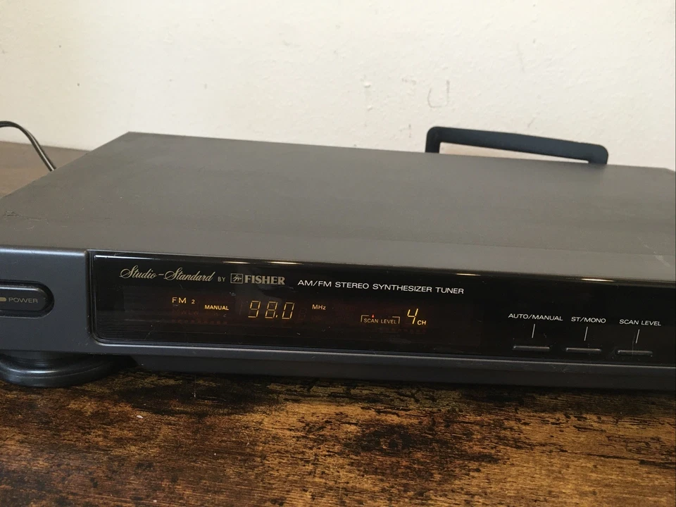RECEPTOR AM/FM ESTÉREO INTEGRADO ESTÁNDAR DE ESTUDIO FISHER FM9025 DE COLECCIÓN ¡Probado! Foto 4 de 4