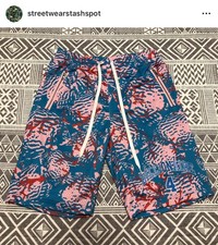 Billionaire Boys Club Coral Camo Athletic Shorts Size Small