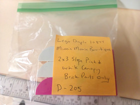 Lego Duplo 10844 Minnie Mouse Bow-tique 2x3 Slope Canopy White Pink Parts Only