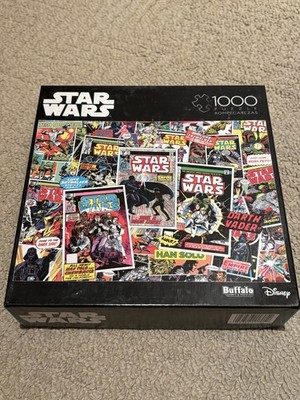 Buffalo Games Star Wars Classic Comic Book Covers 1000 Piece Jigsaw Puzzle -open