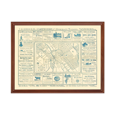 Old Map of San Jose, CA 1886 - Vintage San Jose California A