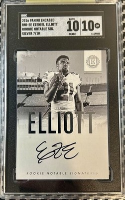 2016 Panini Encased RC Notable Signatures Auto Ezekiel Elliott SGC 10/10 Cowboys