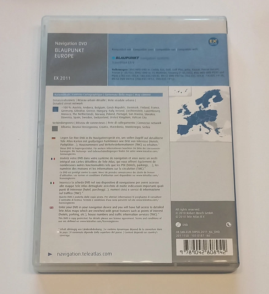Tele Atlas Maps BLAUPUNKT EUROPE EX2011 EUROPA NAVIGATION DVD BOSCH - Bild 3 von 4