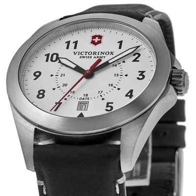 New Victorinox Swiss Army Heritage Quartz White Dial Black Men's
