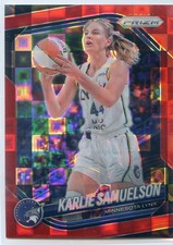2025 Panini Prizm WNBA KARLIE SAMUELSON #102 RED PANDORA PRIZM SP /199 LYNX