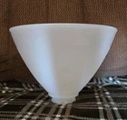 Vtg White Milk Glass Lamp Shade Torchiere Waffle 8" Opening 2.25 Fitter