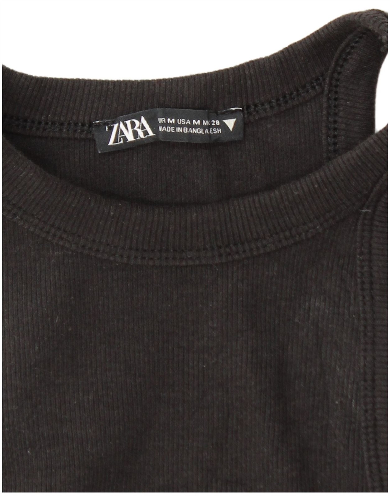 ZARA Womens Sleeveless T-Shirt Dress UK 12 Medium Black BI07 thumbnail 3