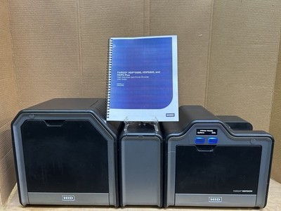 Fargo HDP5000 Dual Sided Card Printer + Flipper + Laminator + AC Cables