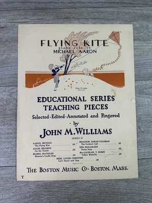 Flying Kite Sheet Music Piano Solo Michael Aaron Boston Music 1928