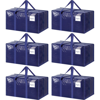 Fygrip 6 Pack Extra Heavy Duty Large Moving Bags Strong Zipper Comfortable