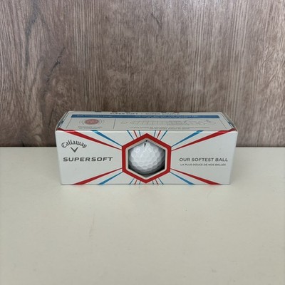 Callaway 3 Supersoft weiße Golfbälle 3er-Pack Trionomer-Abdeckung - NEU IM KARTON