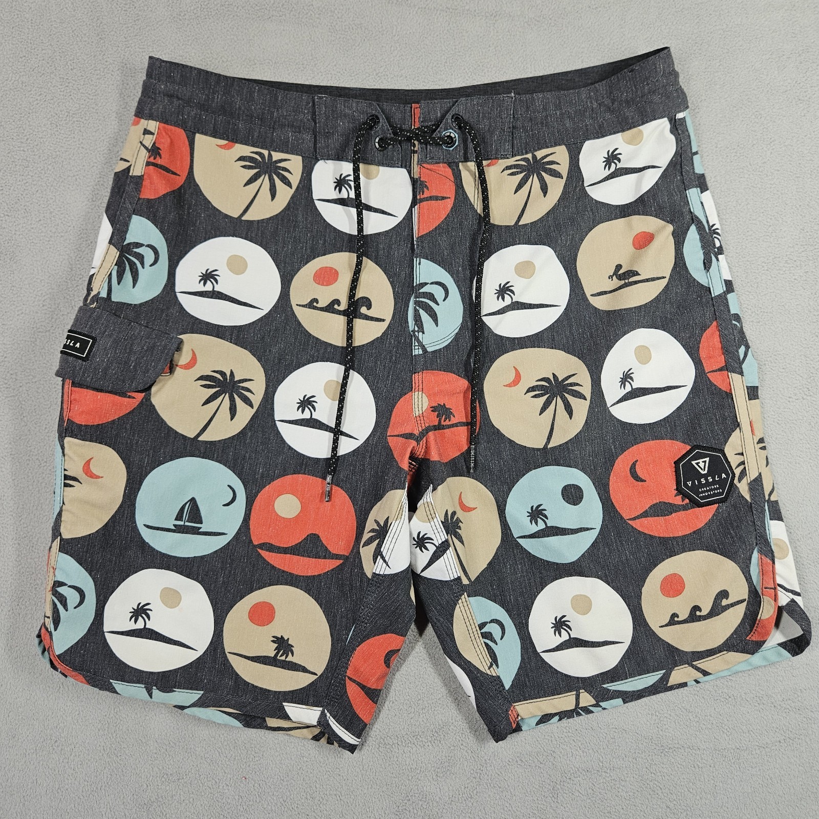 Vissla Board Shorts Mens 30 Upcycle Palm Tropical Trunks Stretch Surf Hoffman