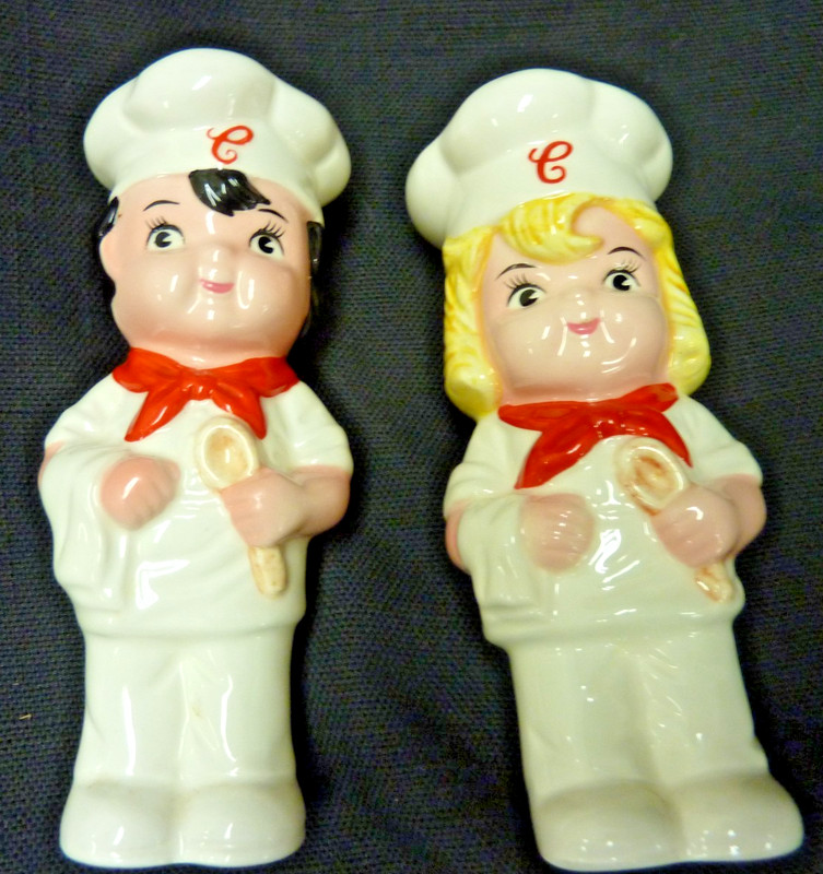 Campbell's Soup KIDS SALT & PEPPER SET CHEFS 1998 4" TALL
