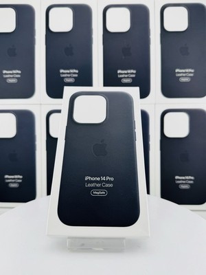Original Apple iPhone 14 Pro Leder Hülle MagSafe MPPG3ZM/A Midnight Mitternacht