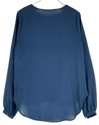 GUESS Blouse Manches Longues Basic Guess Femme Taille S Bleu Polyester - Photo 1/4