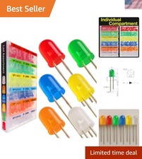 600pcs 6 Colors 5mm Led Diode Assortment Led Light Kit Box Multi Colored Mini...
