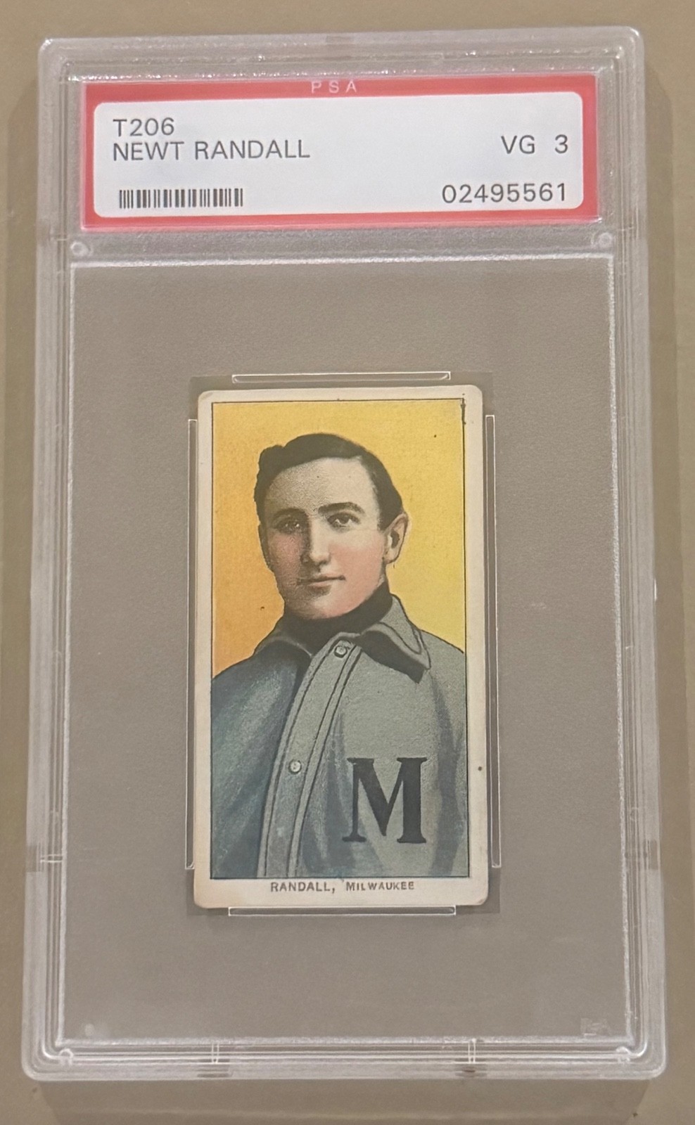 T206 1909-1911 Newt Randall Milwaukee PSA 3 VG Piedmont 350