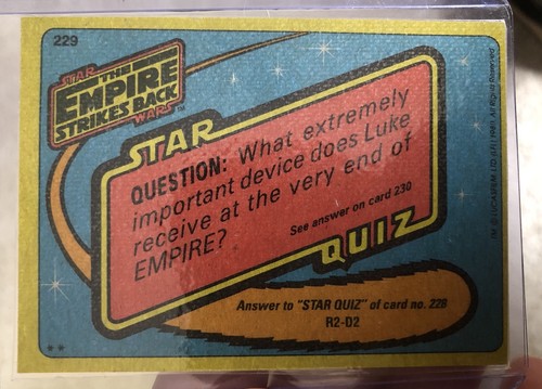 Star Wars Empire Strikes Back #229 Trading Card With 1GRAM EMBEDDED SILVER RARE - Picture 3 of 3
