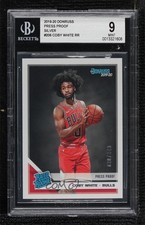 2019 Donruss Rated Rookie Press Proof Silver /349 Coby White #206 BGS 9 MINT pu3