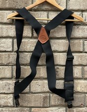 Duluth Trading Company Men X-Back Black Clip Suspenders Adjustable Heavy Duty