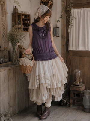Vintage Mori Kei Girl Cottagecore Fairycore Coquette 34 XS Romantic