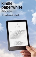 Amazon Kindle Paperwhite 7" Black eBook Reader, Glare-Free, Warm Light